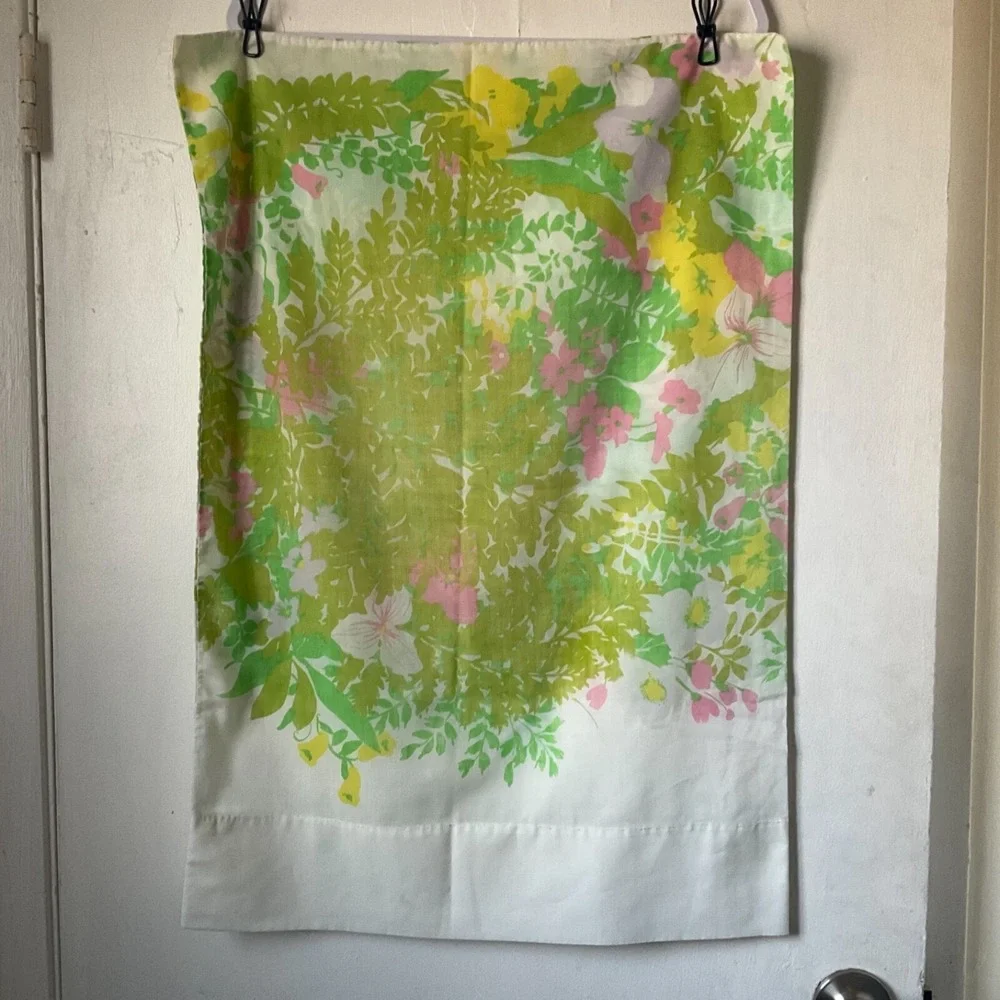 Vintage Standard Floral Botanical Pillow Case Standard Size Fairy Girly Feminine